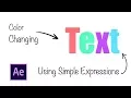 Color Changing Text In After Effects Using Simple Expression