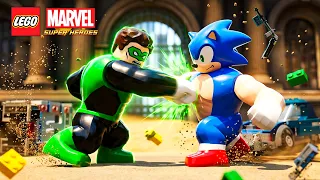 LANTERNA VERDE GIGANTE vs SONIC GIGANTE no LEGO Marvel Super Heroes