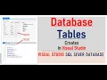 Create Database and Table Using Visual Studio C Development SQL Database