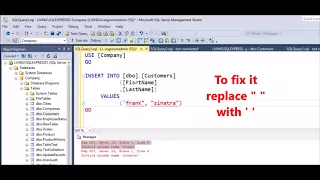 MSSQL - Fix Error