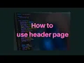 How make a header page using html css js php provider by LifeToor