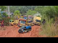 Truck Tabrak Truck || Mobil Dan Truck Offroad Hingga Nyaris Terbalik Di Jalan Super Licin