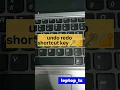 undo redo shortcut key