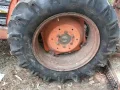 Changing tube on tractor tire
