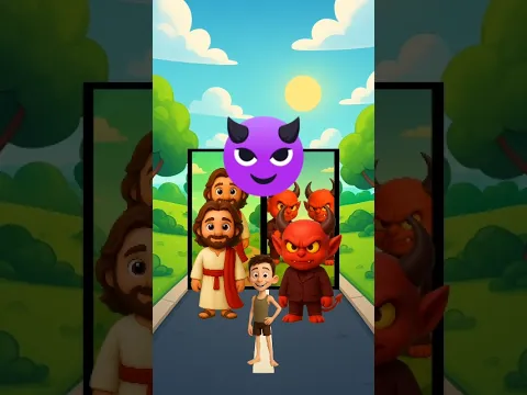 quem mente? e quem fala a verdade? 😇👿 #jesus  #kids #fé