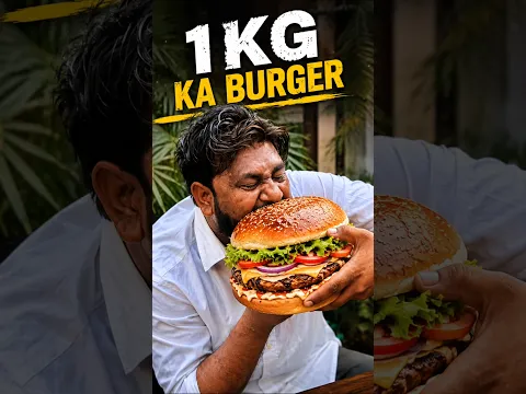 Himmat Hai To 1 KG Ka Burger Khakar Dikhao! 🍔 #burgerking #shorts #ytshorts