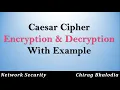 Caesar Cipher in network security Shift Cipher in cryptography Caesar Cipher example