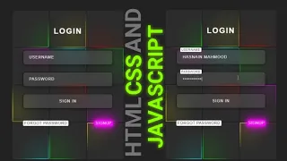 Modern Login Form Tutorial HTML CSS JavaScript with Flashlight Effect HH tech services