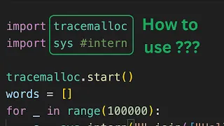 Python Memory Tricks tracemalloc sys intern