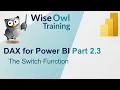 DAX for Power BI Part 2 3 - The Switch Function