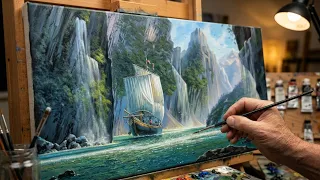 "The Discovery of the Unknown" Acrylic painting. Artist - Viktor Yushkevich. #257