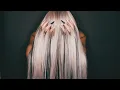 BLONDE BLACK HAIR Christina Aguilera INSPO half black half blonde Amazing beauty tape extensions