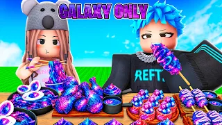 GALAXY Only Food in Roblox MUKBANG!