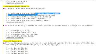 CH6 1 D Array part 2 MCQ Java Language