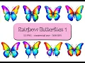 15 Rainbow Butterflies Clipart Set1