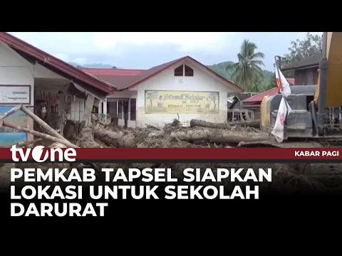 Sekolah Darurat Untuk Siswa Korban Banjir di Tapsel
