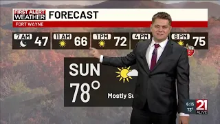 Fort Wayne Weather Forecast Meteorologist Caleb Saylor August 30 2025