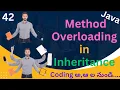 Method Overloading in Inheritance in Java in Telugu Java Course Coding Kathalu
