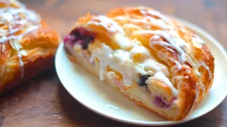 How to make Bakery Style Braided Blueberry Cheese Danish at home