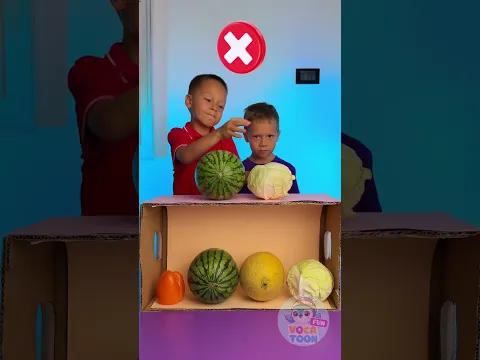 🍎 Incredible Sibling Fruit Matching Game! 🥕 #Shorts #MatchingGame