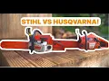 100 chainsaw shoot out Husqvarna 136 vs Stihl 023c