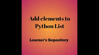 Add Elements to a Python List Datatype