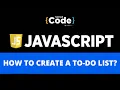 How To Create A Simple Todo List Using JavaScript JavaScript Beginner Project Tutorial SimpliCode