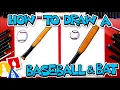 How To Draw Baseball And Bat