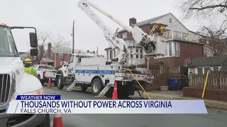 Thousands without power across Northern Virginia as wintry mix moves through region
