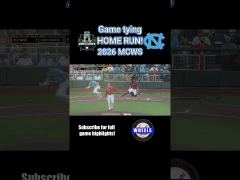 GAME TYING HOME RUN FOR NORTH CAROLINA | #MCWS #CWS #northcarolina #homerun#baseball#collegebaseball