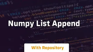 numpy list append