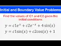 06a - Initial and Boundary Value Problems Find the arbitrary constants c1 and c2
