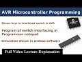 Switch interfacing to AVR Microcontroller
