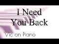 Lagu I Need You Back (Raymond Lauchengco)
