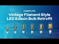 KastLite Vintage Filament Style LED Edison Bulb Retrofit Dimmable Energy-Efficient