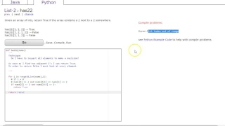 CodingBat - has22 Python