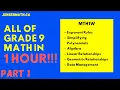 ALL OF GRADE 9 MATH IN 60 MINUTES exam review part 1