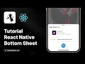 Bottom Sheet React Native Expo Tutorial en Espanol