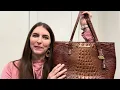 BRAHMIN Melbourne Medium Asher Handbag Crocodile-Embossed Leather Tote