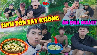 Thử Thách Sinh Tồn Ngoài Cánh Đồng Mò Cá Nướng & Thi Ăn Qủa Nhàu - Sợ Tới Già