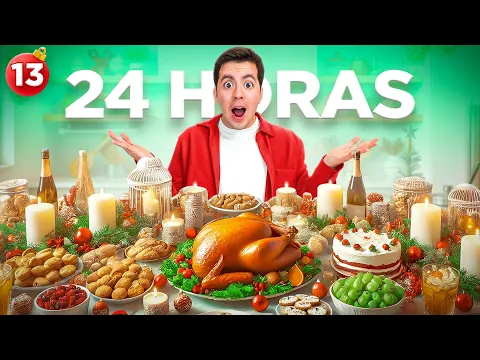 24 HORAS COMIENDO COMIDA SOLO DE NAVIDAD - VLOGMAS 13