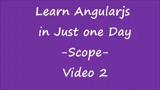 Introduction to AngularJS for beginners Learn AngularJS in One Day Scope Variable - 2