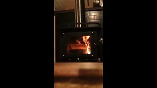 Tiniest wood stove install in tiny home! #shorts