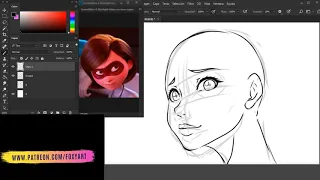 fanart elastigirl of the incredibles step 1 sketch