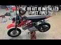 Crf50 88cc big bore kit install and first fire