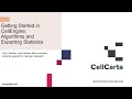 Getting Started in CellEngine Algorithms and Exporting Statistics
