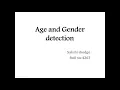 Age and Gender Detection using open cv