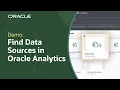 How to Find Data Sources to Create Workbooks in Oracle Analytics