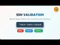 SSN Validation with Regex Master Social Security Number Format in Python
