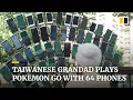 Download Lagu Taiwanese grandfather plays Pokemon Go with 64 phones